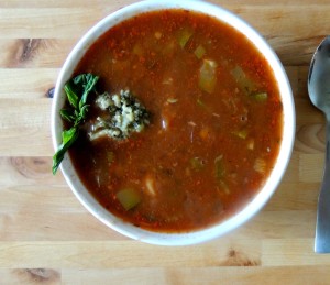 Minestrone Soup w/ Pesto from Prep Dish May Plan