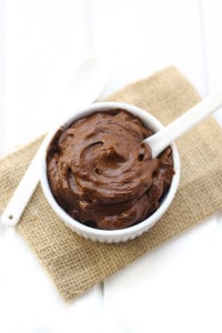 Chocolate Pudding topped with Cacao Nibs