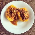 Nov wk 4, Mexican Stuffed Bell Peppers w/ Pinto Bean, Mushrooms & Tomato Sauce