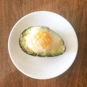 Egg baked in avocado