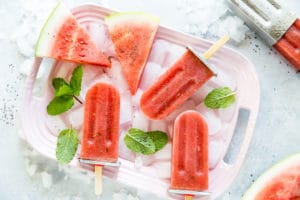 All Natural Watermelon "Mojito" Popsicle recipe